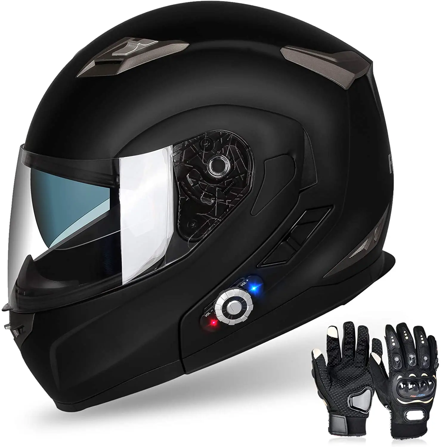 FreedConn Motorcycle Bluetooth Helmet BM2-S Flip Up Modular Bluetooth Motorcycle Helmet 