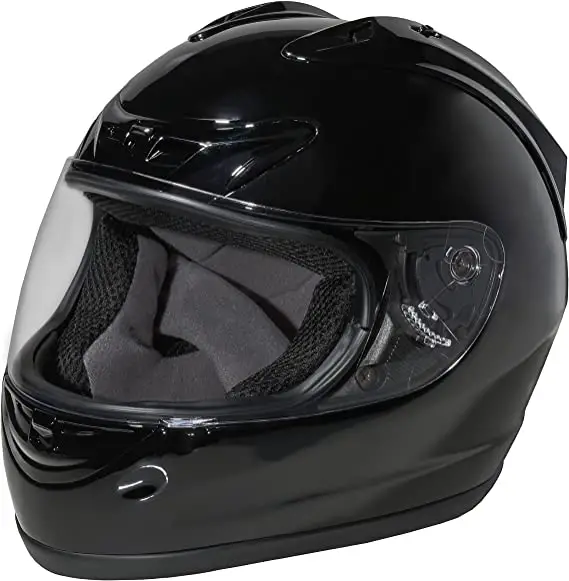 fuel gloss black full face helmet