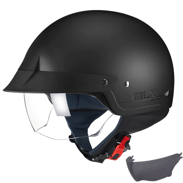 glx m14 cruiser motorcycle half helmet
